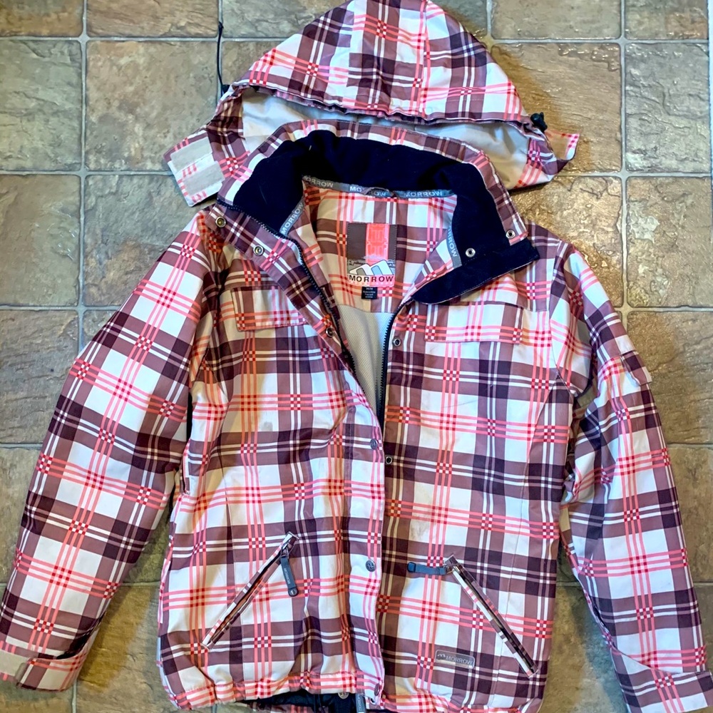 Pink and brown Snow coat